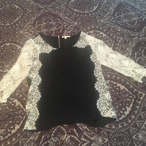 Black and White Lace Shirt